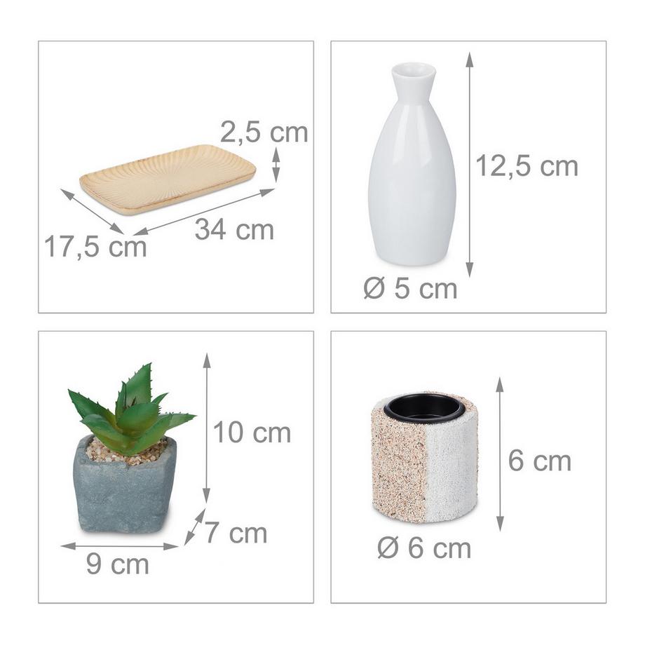 B2X  Ensemble de photophores avec jardin zen 