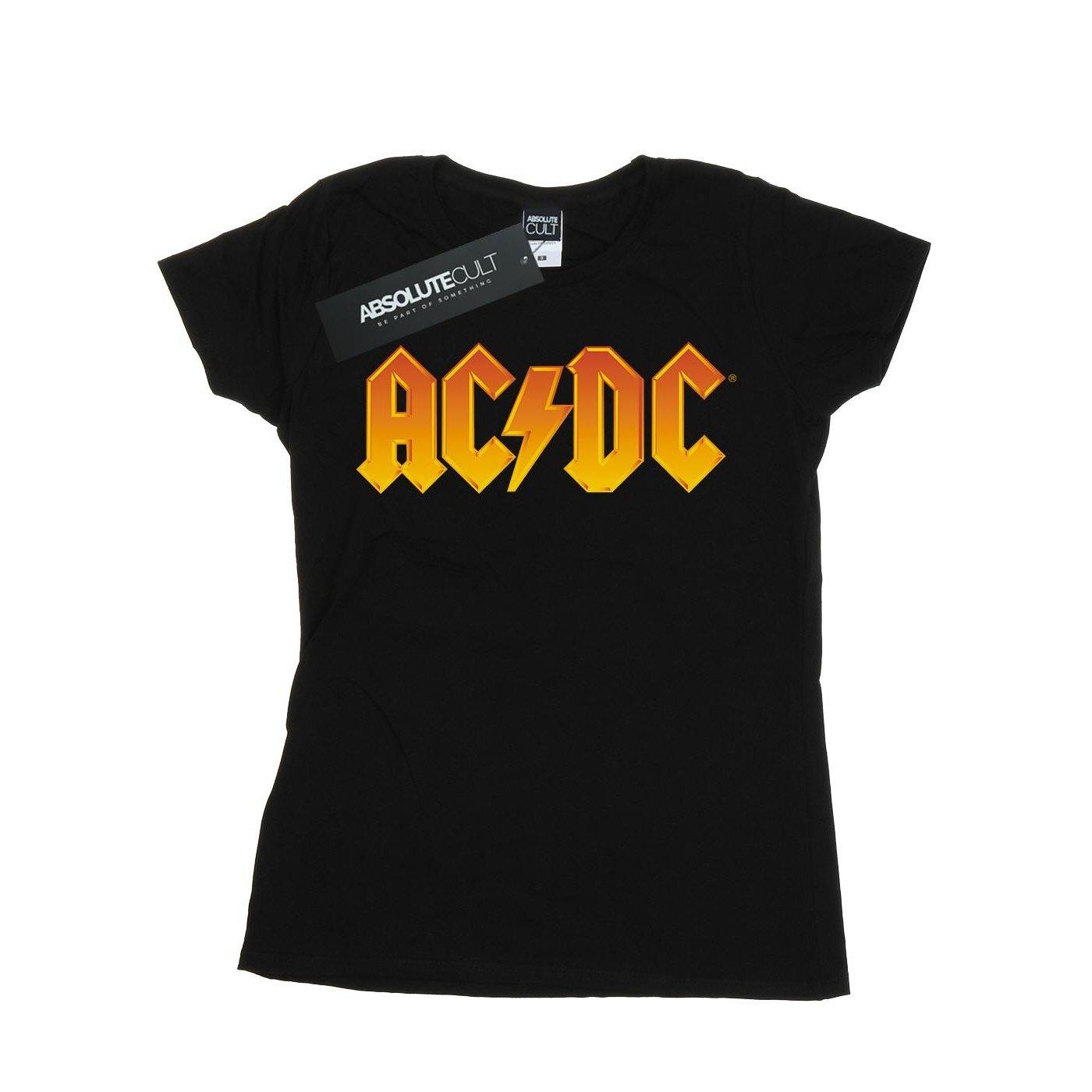 Image of Acdc Fire Logo Tshirt Damen Schwarz XL