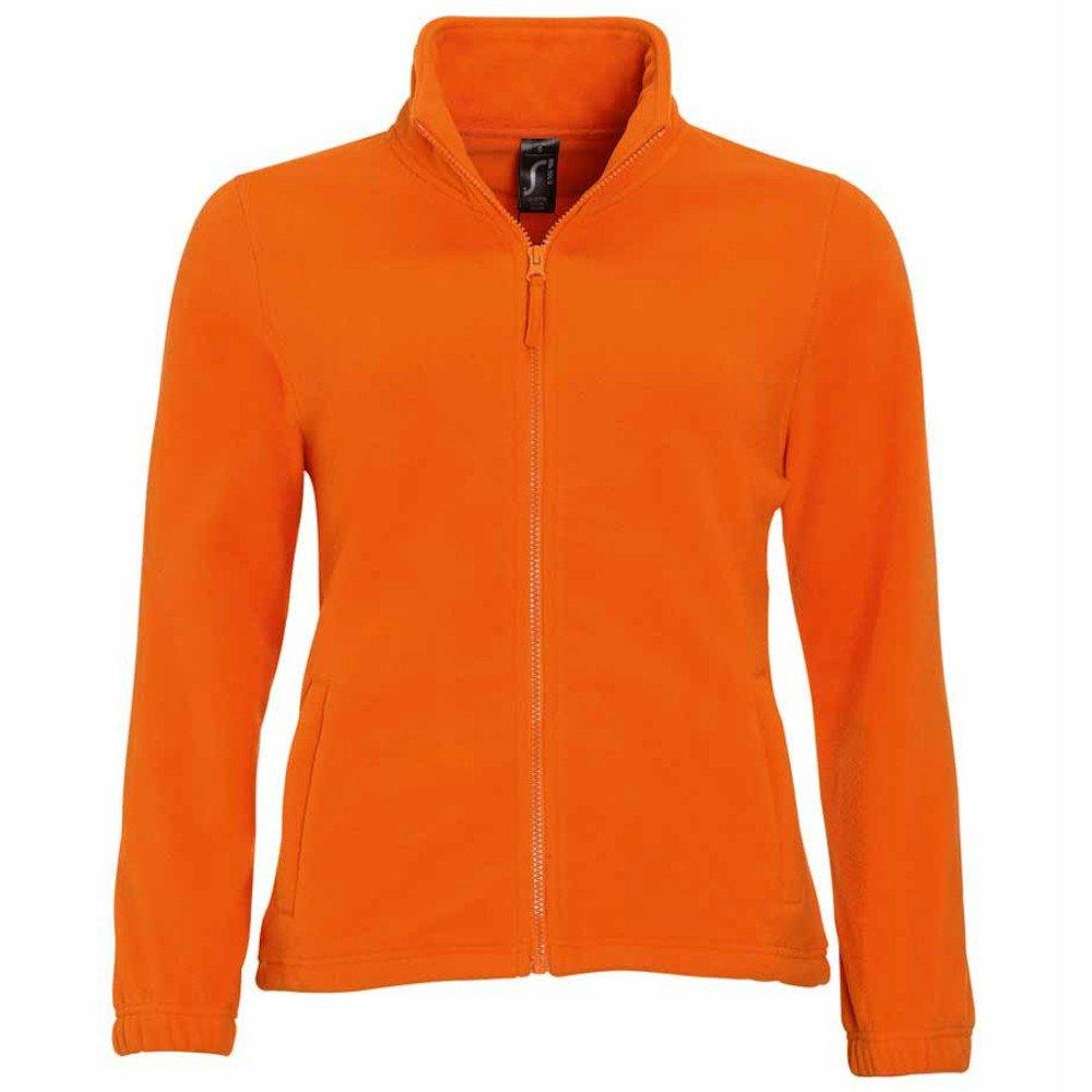 Image of North Fleecejacke Mit Durchgehendem Reißverschluss Damen Orange M