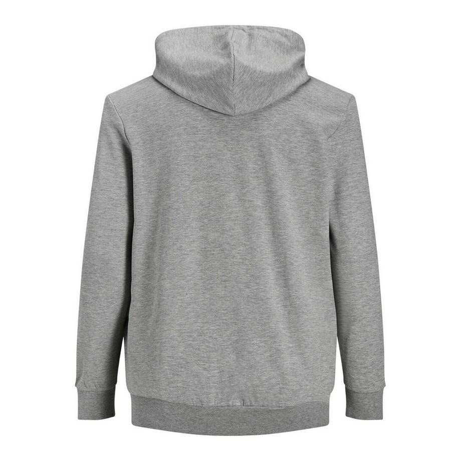 JACK & JONES Felpa con cappuccio full zip basica taglie forti  
