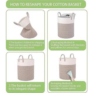 Alopini Panier à linge en coton tissé  