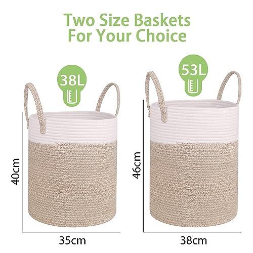 Alopini Panier à linge en coton tissé  