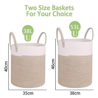 Alopini Panier à linge en coton tissé  