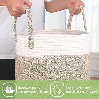 Alopini Panier à linge en coton tissé  