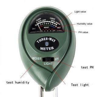 eStore Compteur de sol avec 3 fonctions - humidité, pH, lumière  