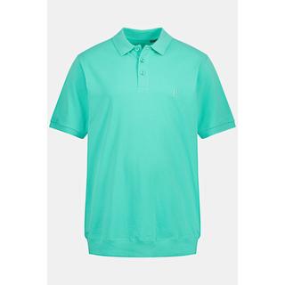 JP1880  Polo Basic coupe ventre confort à manches courtes, en maille piquée  turquoise 