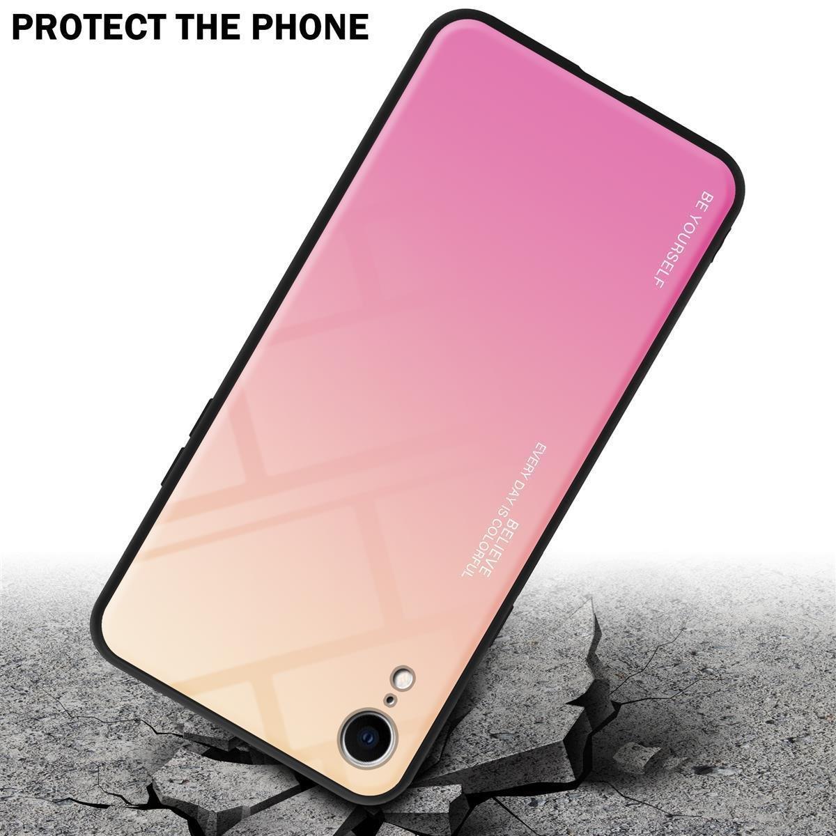 Cadorabo  Housse compatible avec Apple iPhone XS MAX - Coque de protection bicolore en silicone TPU et dos en verre trempé 