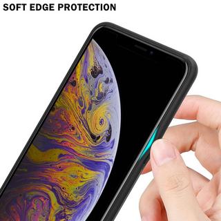 Cadorabo  Housse compatible avec Apple iPhone XS MAX - Coque de protection bicolore en silicone TPU et dos en verre trempé 