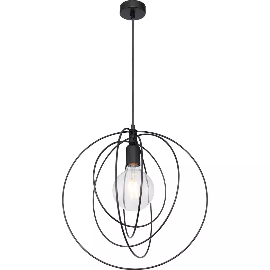 mutoni – Hängeleuchte Sarini Metall 1xE27, One Size, Schwarz