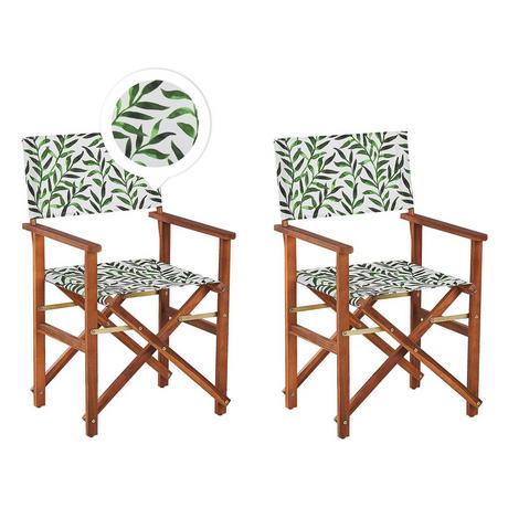 Beliani Lot de 2 chaises de jardin en Polyester Moderne CINE  