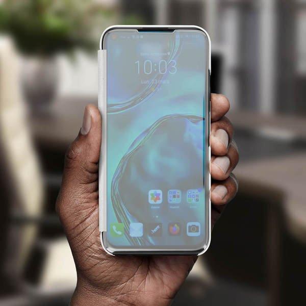 Avizar  Clear View Cover Huawei P40 Lite Silber 