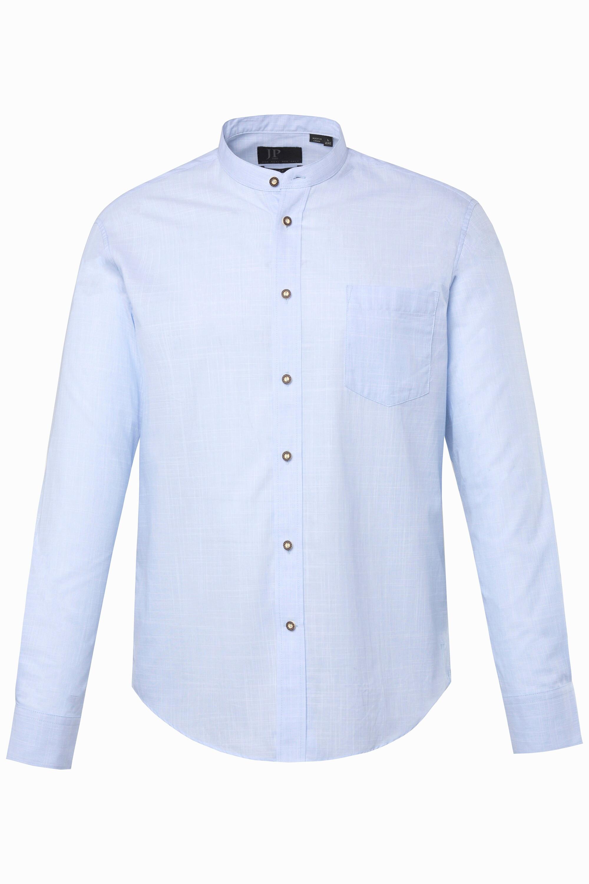 JP1880  Camicia in tradizionale stile Tracht con maniche lunghe, collo alla coreana e vestibilità moderna, fino alla tg. 8XL 