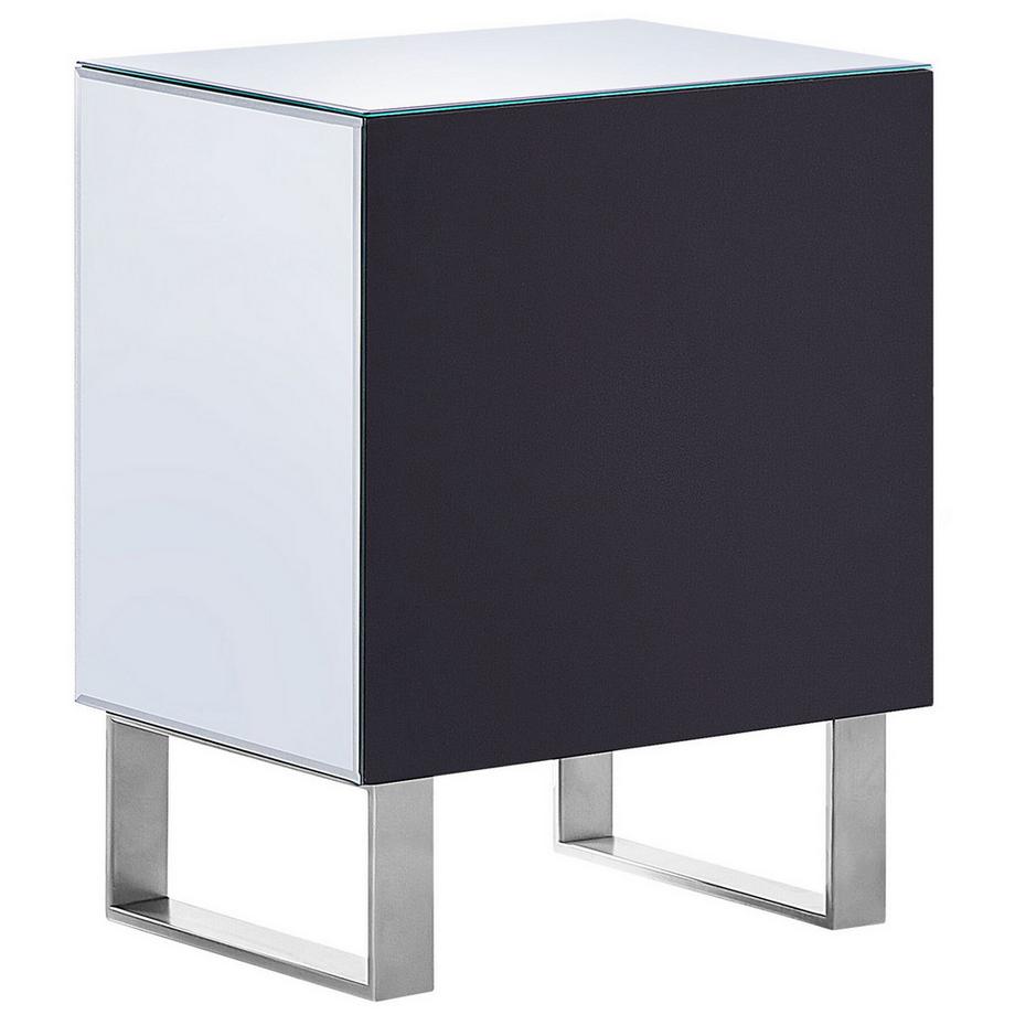 Beliani Comodino 2 cassetti en Vetro Glamour NESLE  