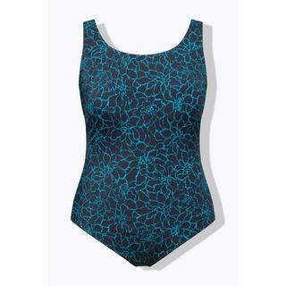 Ulla Popken  Maillot de bain sans bonnets moulés à motif floral 