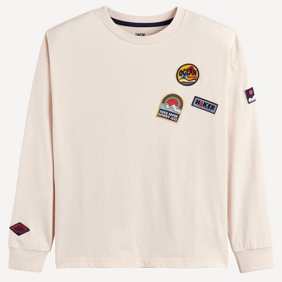 La Redoute Collections  T-shirt manches longues avec patchs 