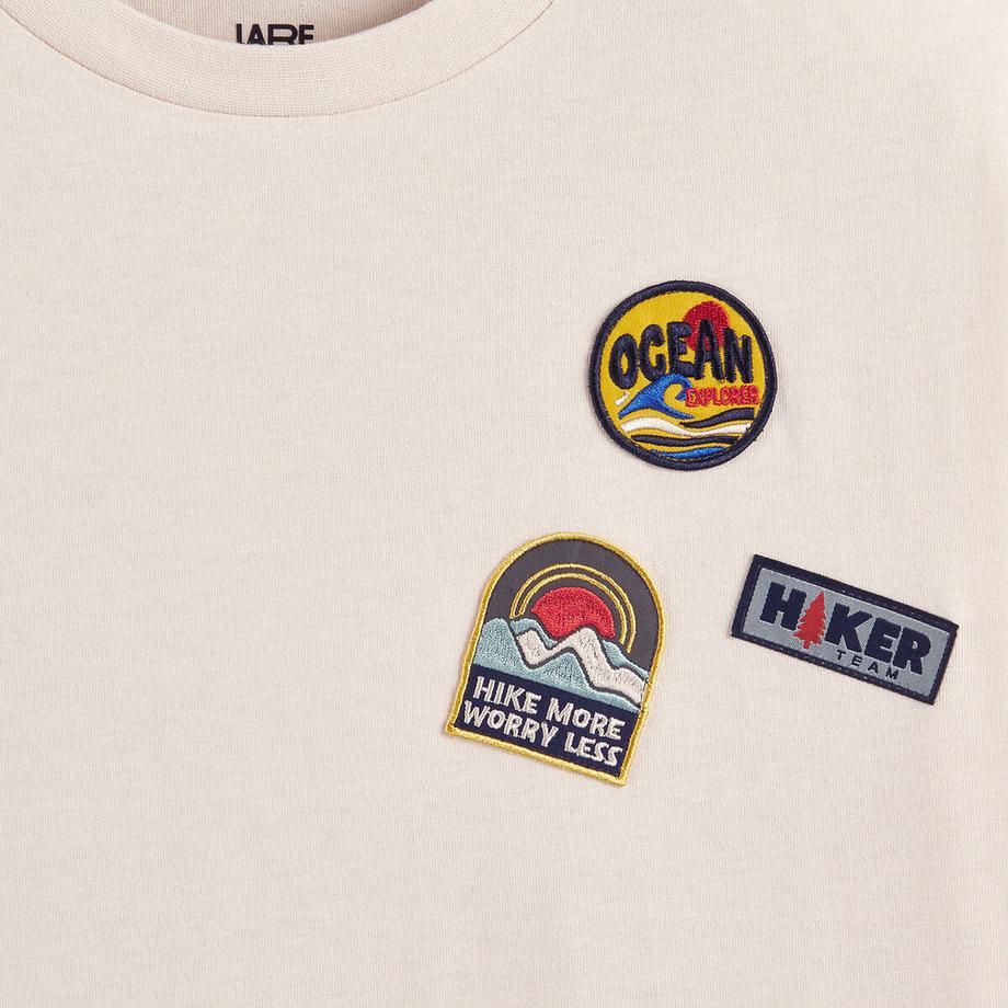 La Redoute Collections  T-shirt manches longues avec patchs 