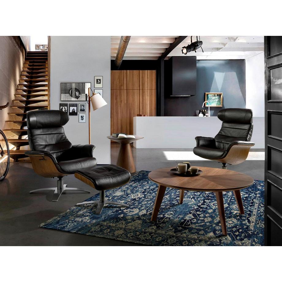 ANGEL CERDA Tavolo angolare rotondo in noce  