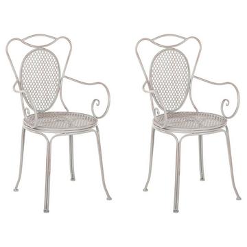 Lot de 2 chaises en Métal Rétro CILENTO