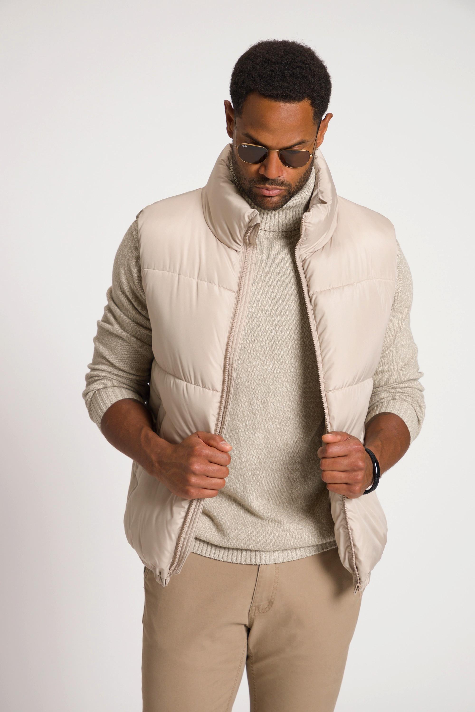 Sthuge  Gilet trapuntato con imbottitura di piuma sintetica, collo alto e zip, fino alla tg. 8XL 