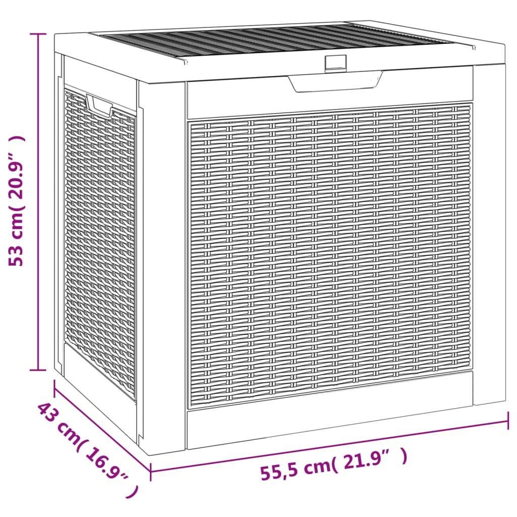 VidaXL Boîte de rangement de jardin polypropylène  