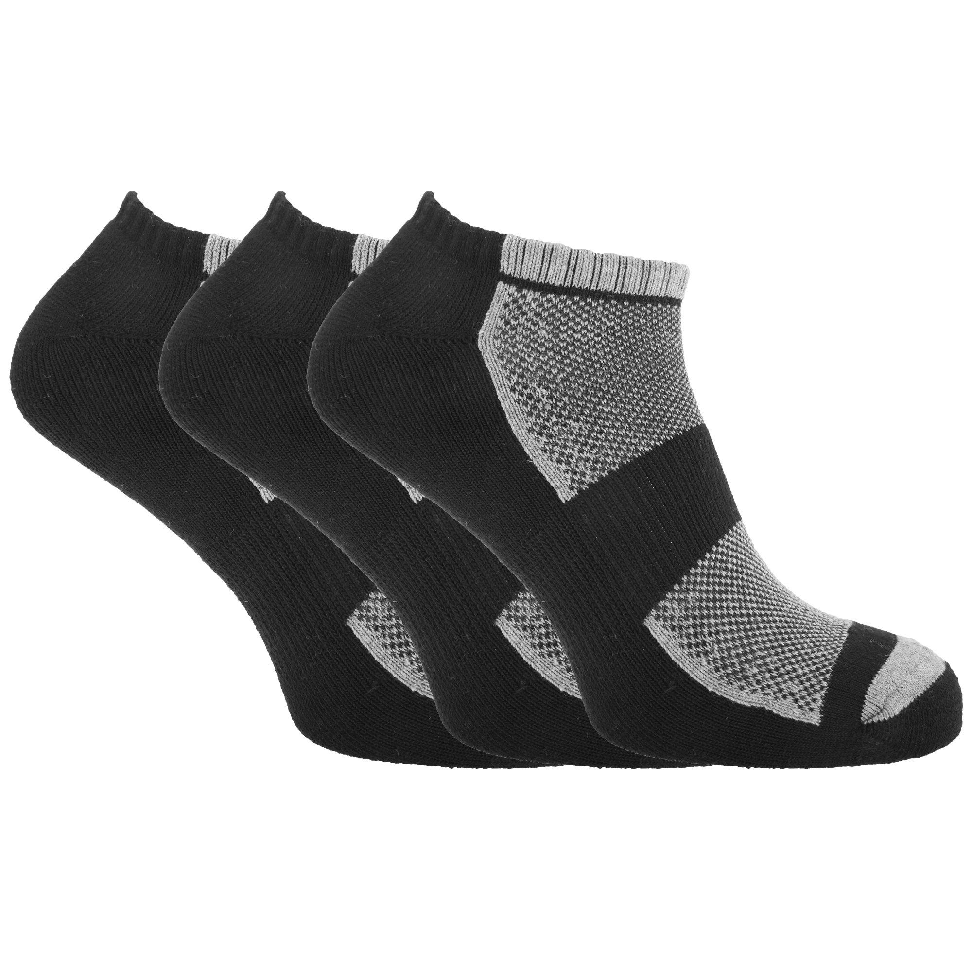 Image of Füßlinge Sneakersocken Mit Hohem Baumwollanteil, 3erpack Herren Schwarz 41/46