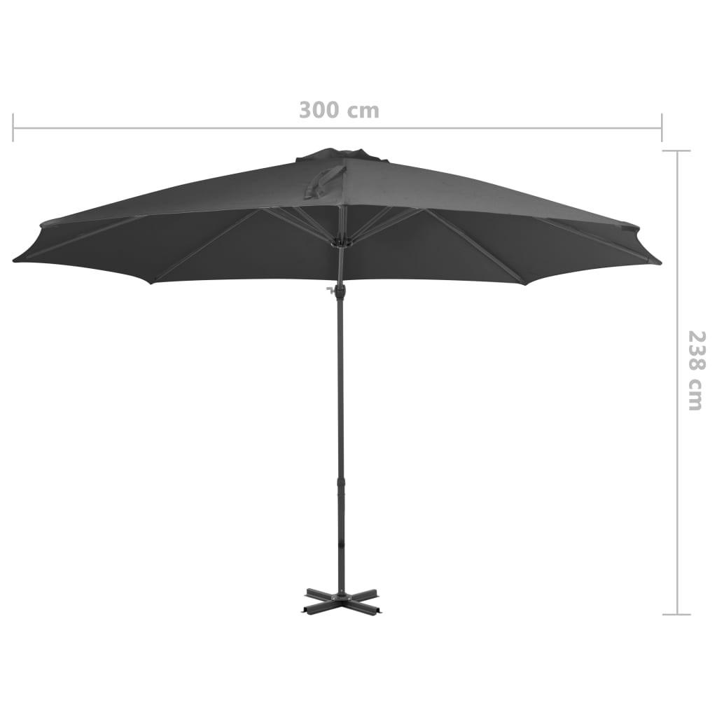 VidaXL Parasol de jardin en porte-à-faux  