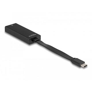 DeLock  DeLOCK 66246 Kabeladapter RJ-45 USB C Schwarz 