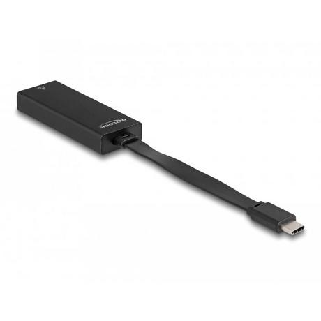 DeLock  DeLOCK 66246 Kabeladapter RJ-45 USB C Schwarz 