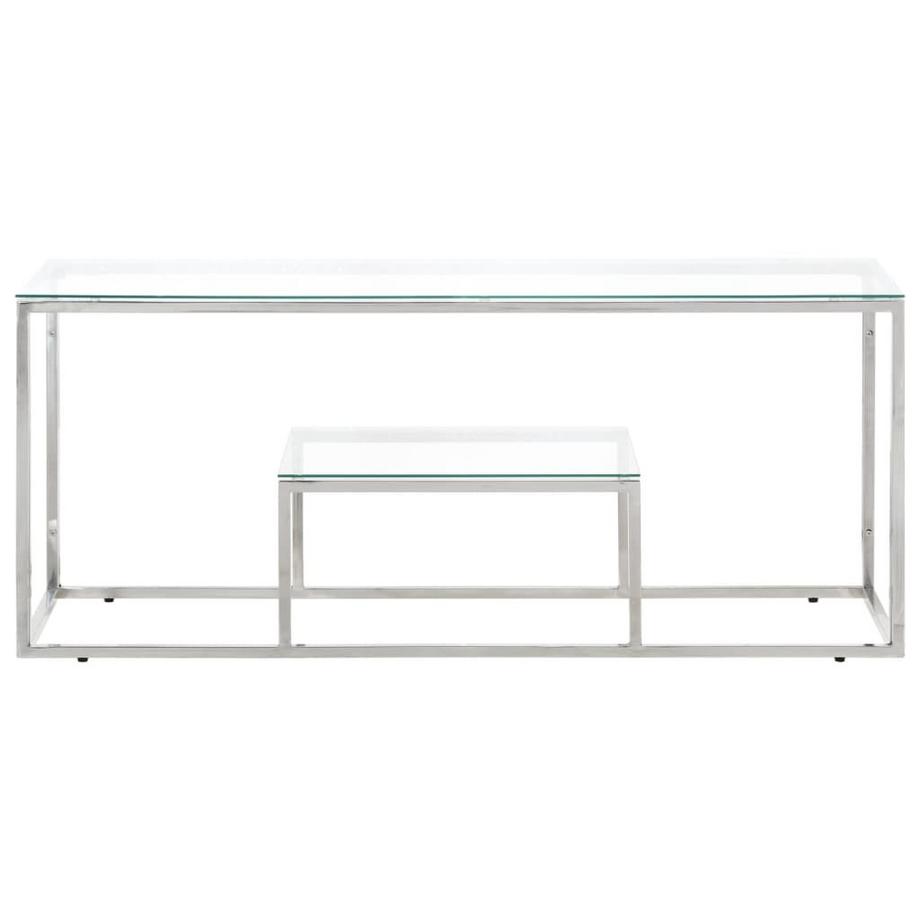 VidaXL Table basse acier inoxydable  