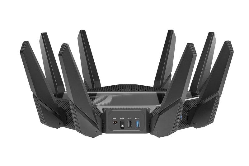 ASUS  ROG Rapture GT-AXE16000 router wireless 10 Gigabit Ethernet Tri-band (2,4 GHz/5 GHz/6 GHz) Nero 