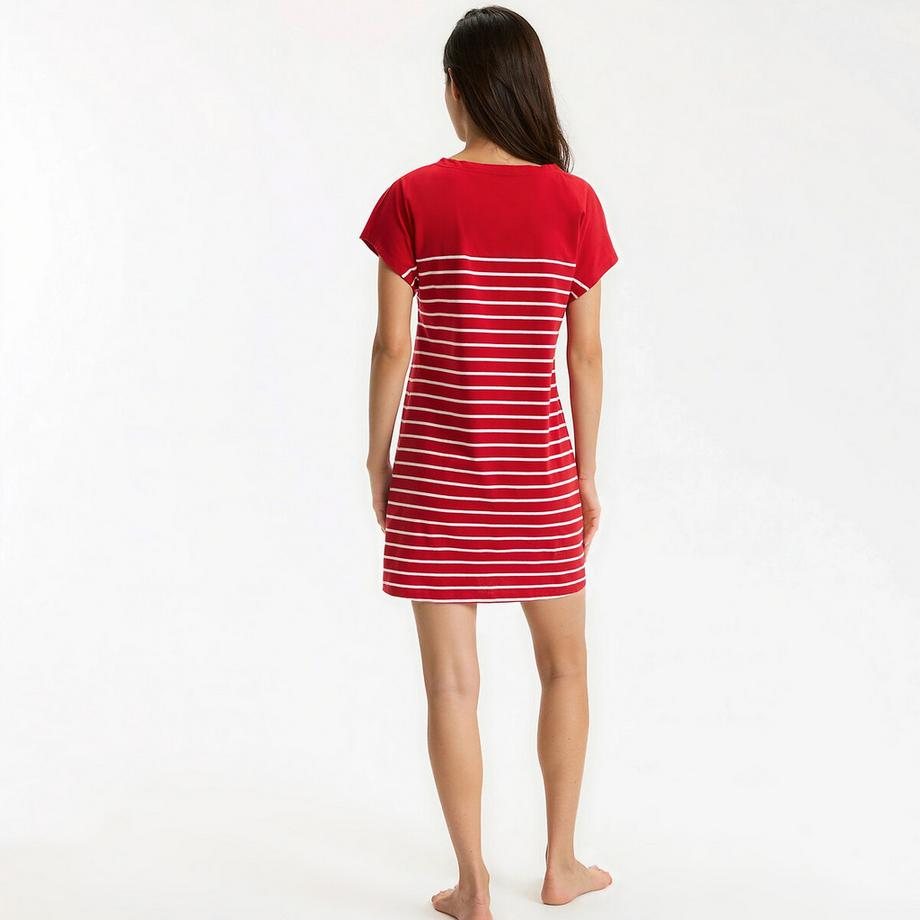 La Redoute Collections Chemise de Nuit Rayée Manches Courtes  