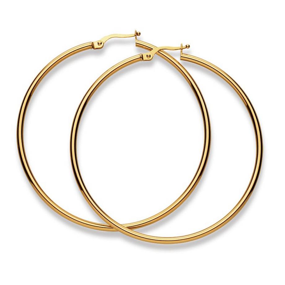 MUAU Schmuck  Creolen Gelbgold 750, 39mm 