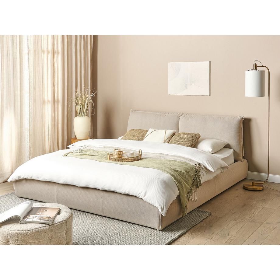 Beliani Letto ad acqua en Tessuto  VINAY  