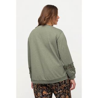 Ulla Popken  Sweatshirt, Spitze, Rundhals, Langarm 