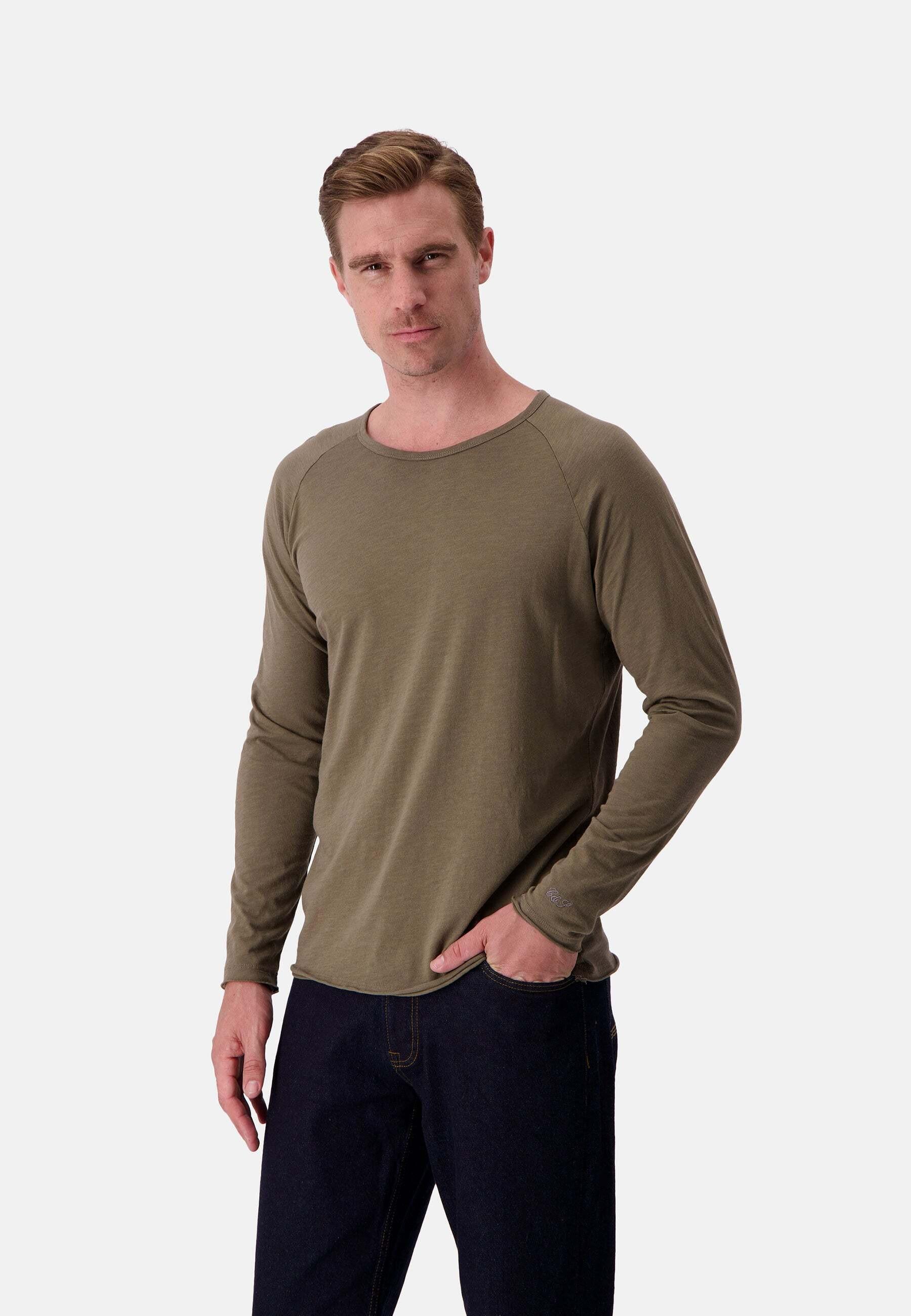 Image of Langarmshirts Longsleeve - Slub Herren Grün M