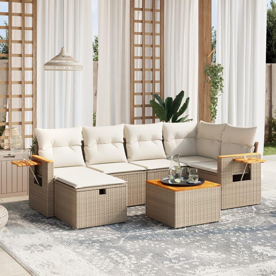 VidaXL set divano da giardino Polirattan  