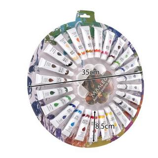Maaleo Colori acrilici 12 ml - set da 24 Maaleo 24725  