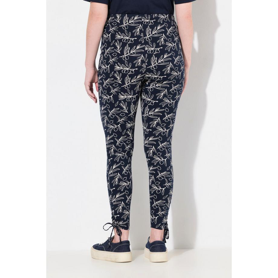 Ulla Popken Leggings Saumraffung Schmales Bein Biobaumwolle  