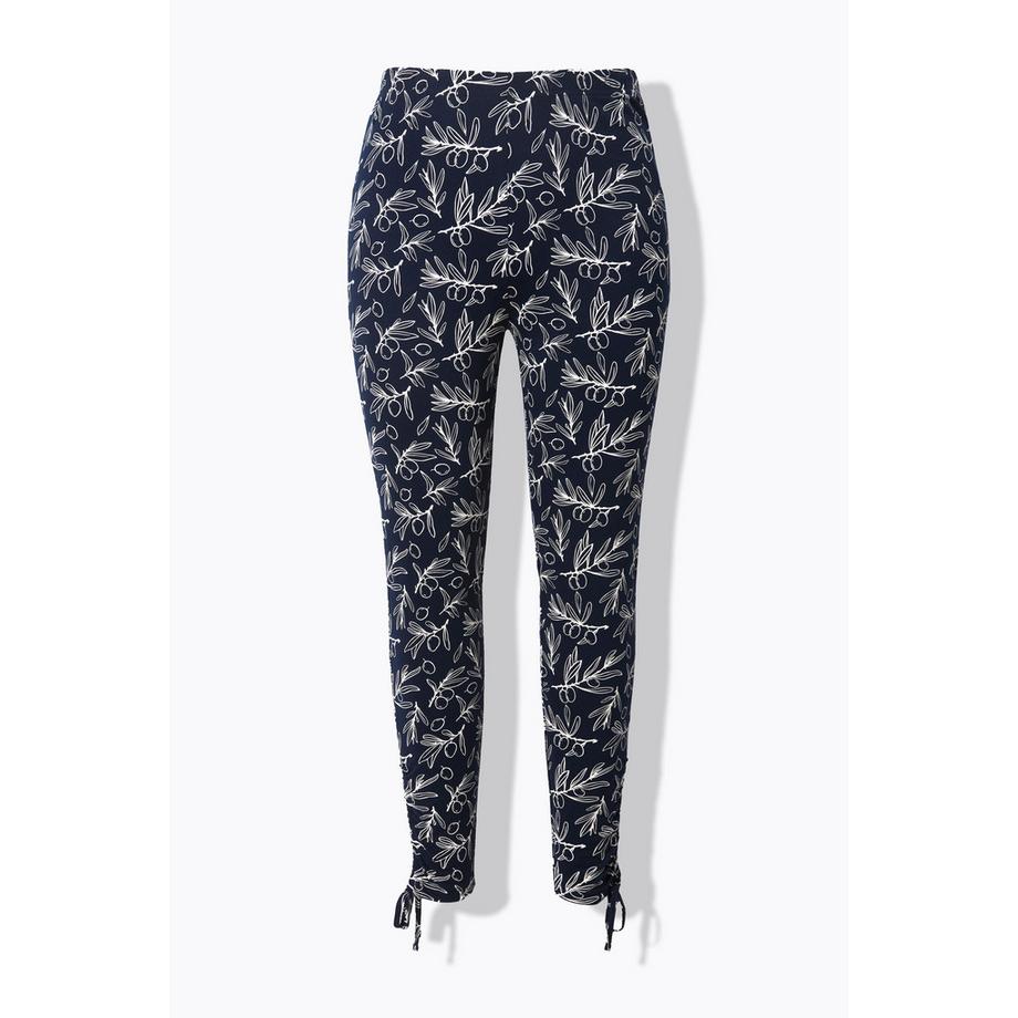 Ulla Popken Leggings Saumraffung Schmales Bein Biobaumwolle  