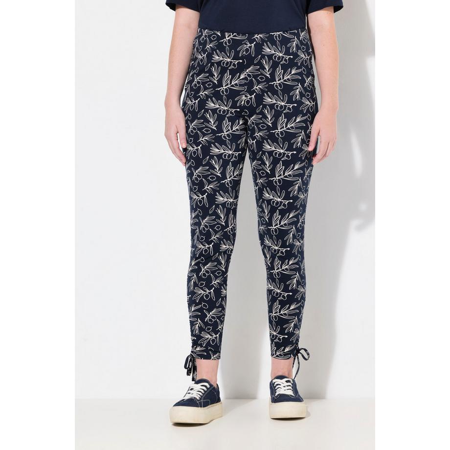 Ulla Popken Leggings Saumraffung Schmales Bein Biobaumwolle  