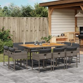 VidaXL set da pranzo da giardino Polirattan  