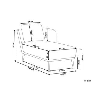 Beliani Chaise longue en Poliestere Retrò ARTHEZE  