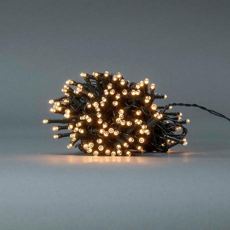 Nedis Luci di Natale | Stringa | 192 LED | Bianco caldo | 14,40 m | Effetti di luce: 7 | Per interni o esterni | A batteria  