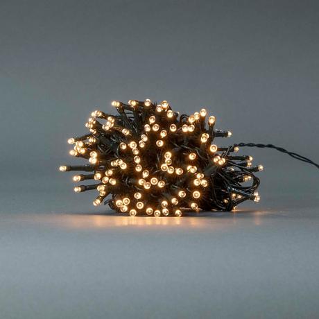 Nedis Lumières de Noël | Guirlande | 192 LED's | Blanc chaud | 14.40 m | Effets de lumière : 7 | Intérieur ou extérieur | Alimentée par piles  