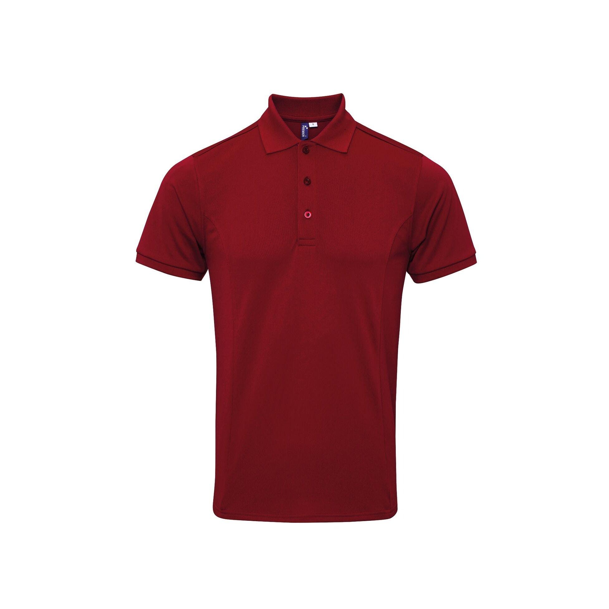 Image of Coolchecker Piquépoloshirt Mit Coolplus Herren Weinrot XL