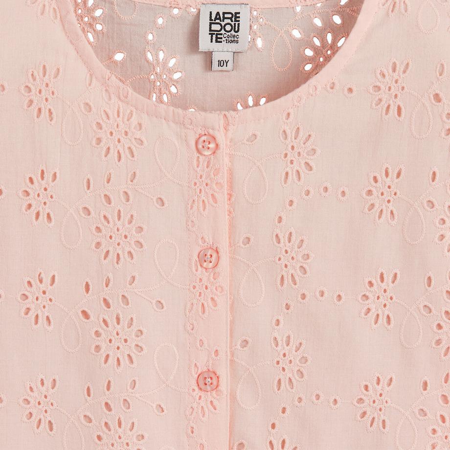 La Redoute Collections  Kurzärmelige Bluse mit Lochstickerei 