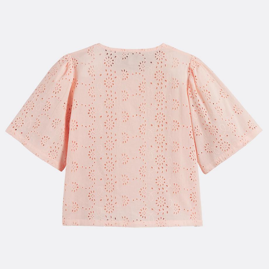 La Redoute Collections  Kurzärmelige Bluse mit Lochstickerei 