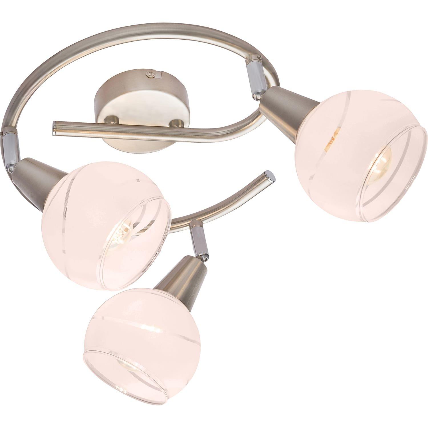 Image of LED Deckenleuchte nickel matt 3xE14 LED 25x25x21 LED Deckenleuchte nickel matt 3xE14 LED 25x25x21