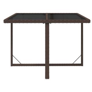 VidaXL Table de jardin rotin synthétique  