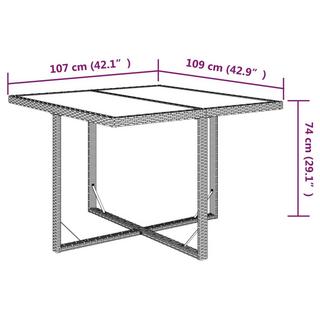 VidaXL Gartentisch poly-rattan  